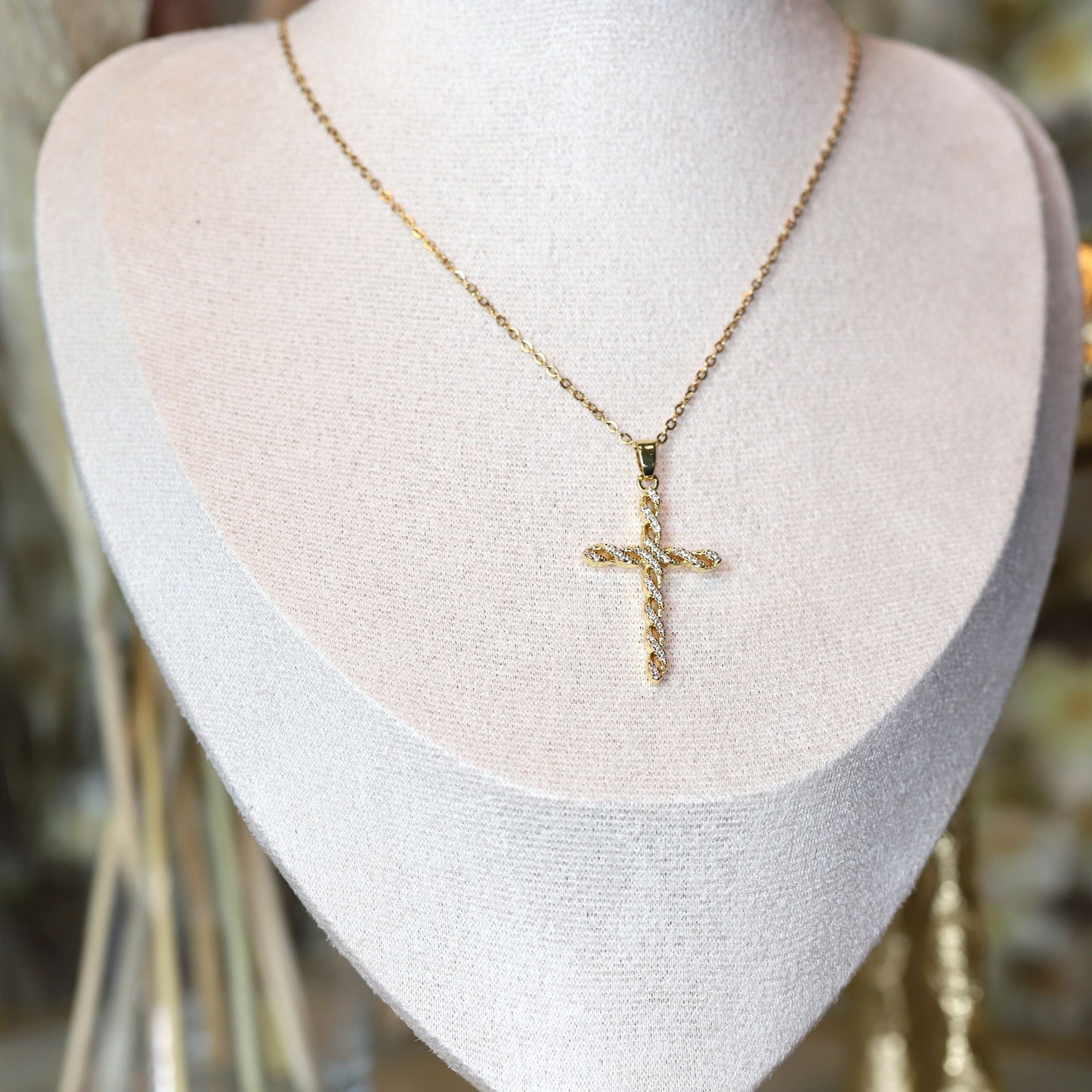 Twist Cross Necklace