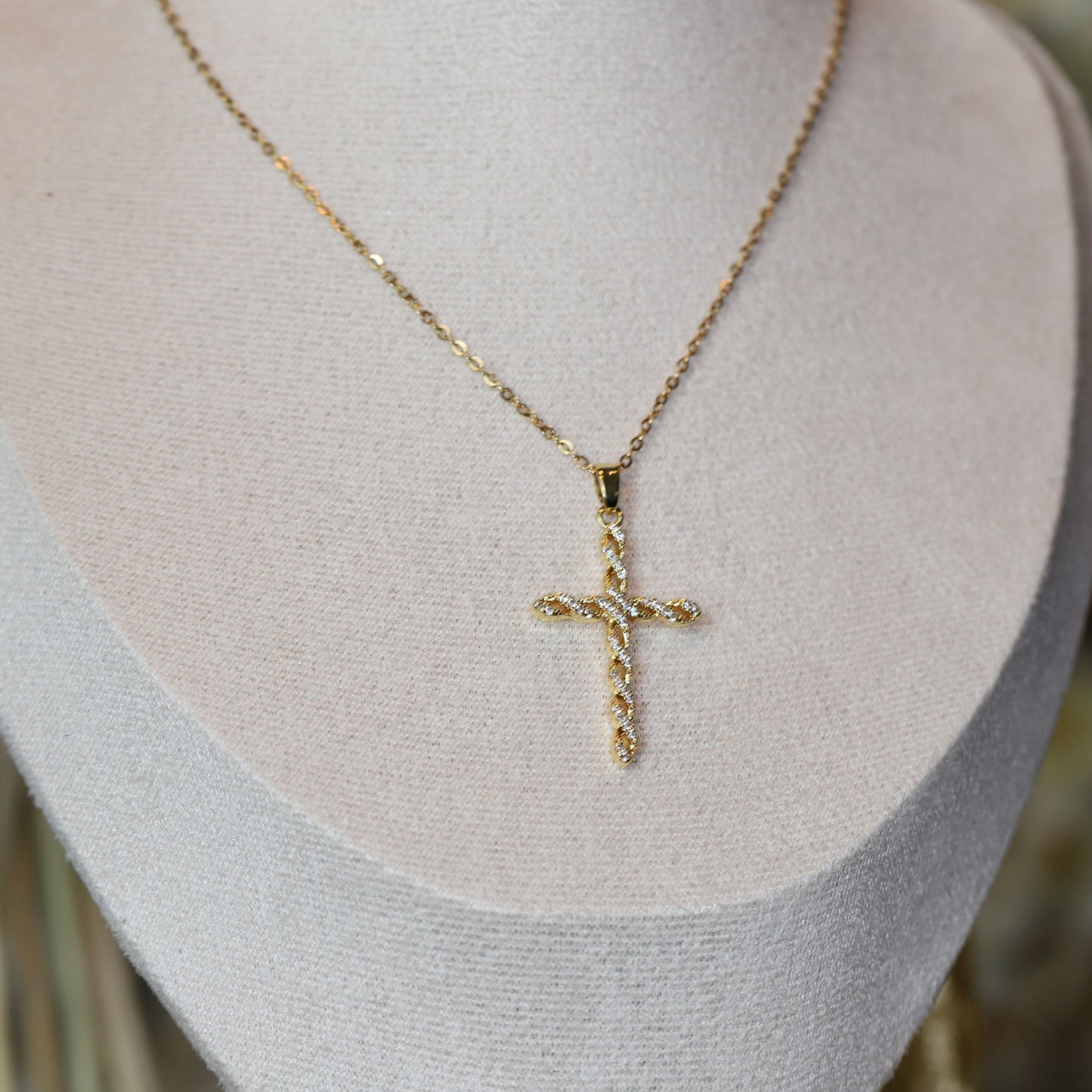 Twist Cross Necklace
