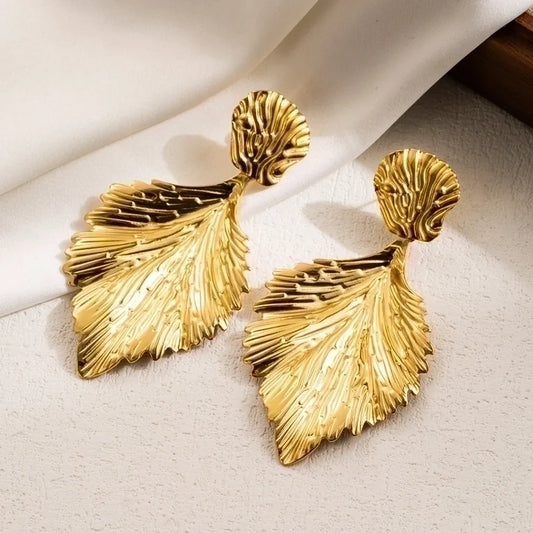 Gilded Leaf Earrings
